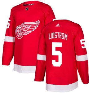 Herren Detroit Red Wings Eishockey Trikot Nicklas Lidstrom #5 Authentic Rot Heim